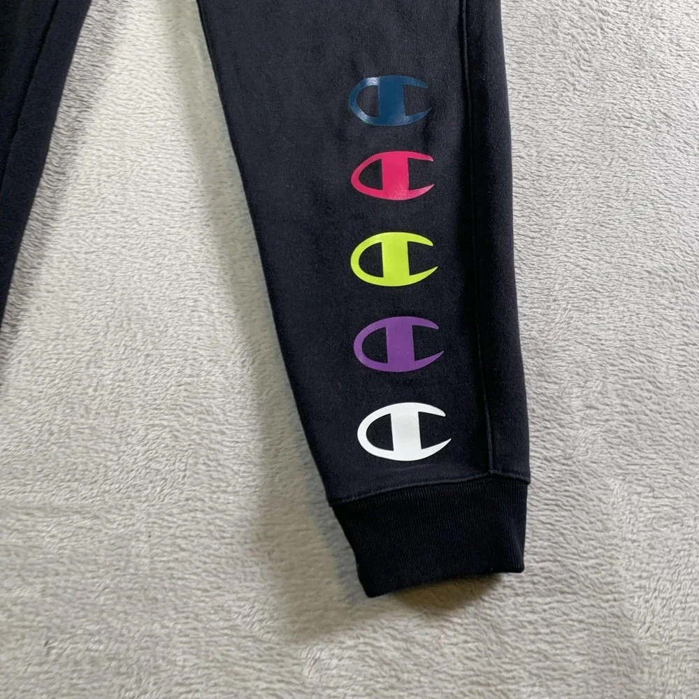 Champion Reverse Weave Sweatpants‎ Mens Medium Black Fleece Jogger C Logo Leg